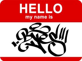 Graffiti - Hello my name is Cartaz