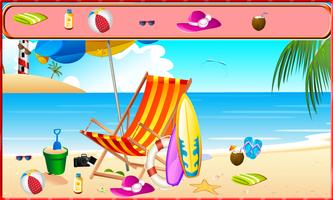 Hidden Object : Summer beach 스크린샷 1