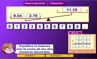 Suma  números decimales โปสเตอร์