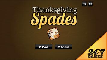 Thanksgiving Spades الملصق