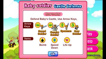 Baby soldier Castle Defense capture d'écran 1