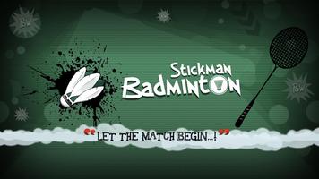 Stickman Badminton Affiche