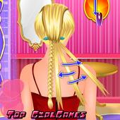 Braided hair spa salon icon