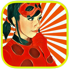 Ladybug clean face girl-icoon