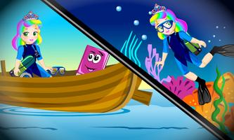 Underwater Escape - Girl Game Affiche