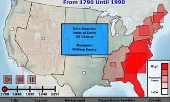 US Population Change 1790-1990 screenshot 1