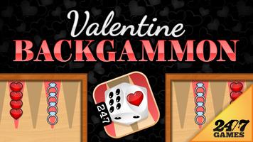 Valentine's Day Backgammon ポスター