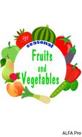 Seasonal Fruits and Vegetables Affiche