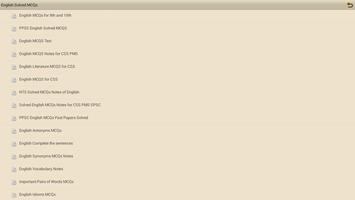 All English MCQS تصوير الشاشة 1