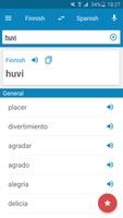 Finnish-Spanish Dictionary Affiche