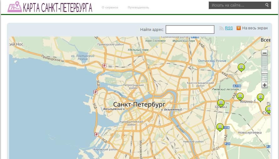 Карта петербург без интернета