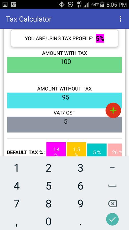 tax calculator vat gst automatic for android apk download