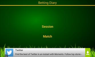 Cricket Betting Diary & Calc Cartaz