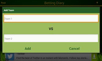 Cricket Betting Diary & Calc تصوير الشاشة 1