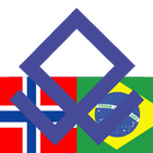 Brasileiro norueguesa dicionár ícone
