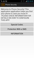 برنامه‌نما Phone Security عکس از صفحه