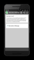 Hide online in Whatsapp capture d'écran 2