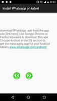 پوستر Install whatsapp on tablet