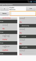 Burmese English Dictionary Affiche