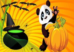 Halloween Panda الملصق
