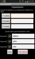 SMSWARNING captura de pantalla 1