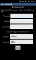 SMSWARNING captura de pantalla 3