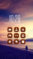 Brown Woodiness Icon Pack الملصق