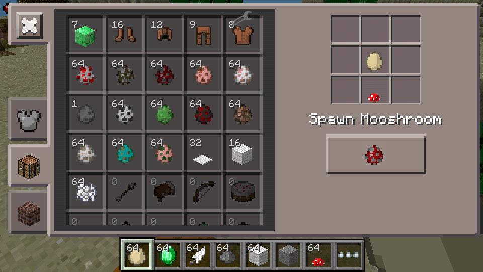 Craftable Spawn eggs Minecraft Data Pack