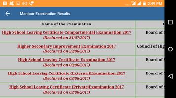 2018 Manipur Exam Results - All Results captura de pantalla 3