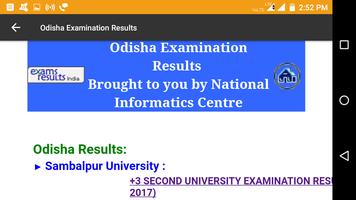 2018 Odisha Exam Results - All Examination capture d'écran 3