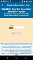 2018 Rajasthan Exam Results - All Examination capture d'écran 2