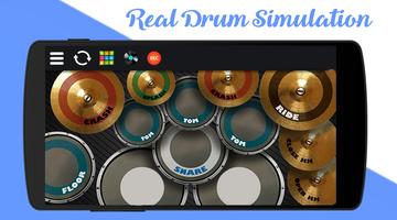 Real Drum Set Simulator Affiche