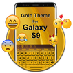 ”Gold Keyboard Theme for Galaxy S9