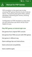 Emulate PSP: Free PSP Games Manual Affiche