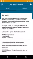 SQL Tutorial - Learn SQL تصوير الشاشة 3