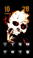 Angry Skeleton Head Affiche