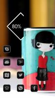 the Lovely Cartoon Girl Theme تصوير الشاشة 2