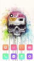 White Skull theme Affiche