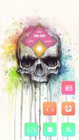 White Skull theme syot layar 1