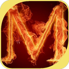 Flames and Letters icon