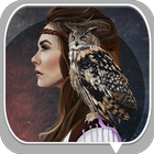 Girl and Owl أيقونة