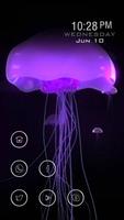 Pale Purple Jellyfish in Ocean plakat