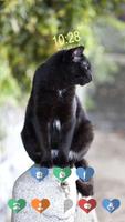 The Cat Sitting On a Stone पोस्टर