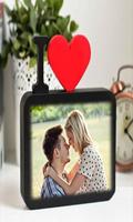 Love Heart Photo Frame Affiche