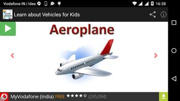 Learn about Vehicles for kids постер