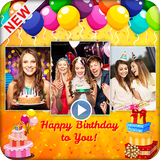 Birthday Photo Video Maker with Music icono