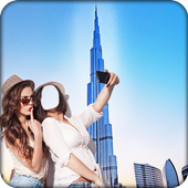 Selfie on Burj Khalifa icon