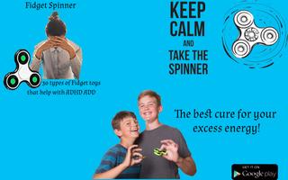 30 hand Fidget Spinner Toys for ADHD Reference app Affiche