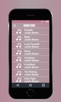Justin Bieber song Ringtone + Selfie + wallpaper capture d'écran 2