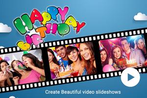 Birthday Photo Video Maker постер